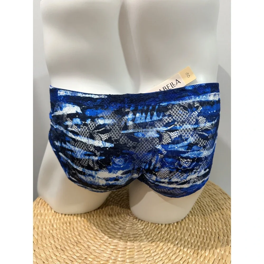Cosabella Never Say Never Men's Lace Comfort Micro Brief Blue Print Size S